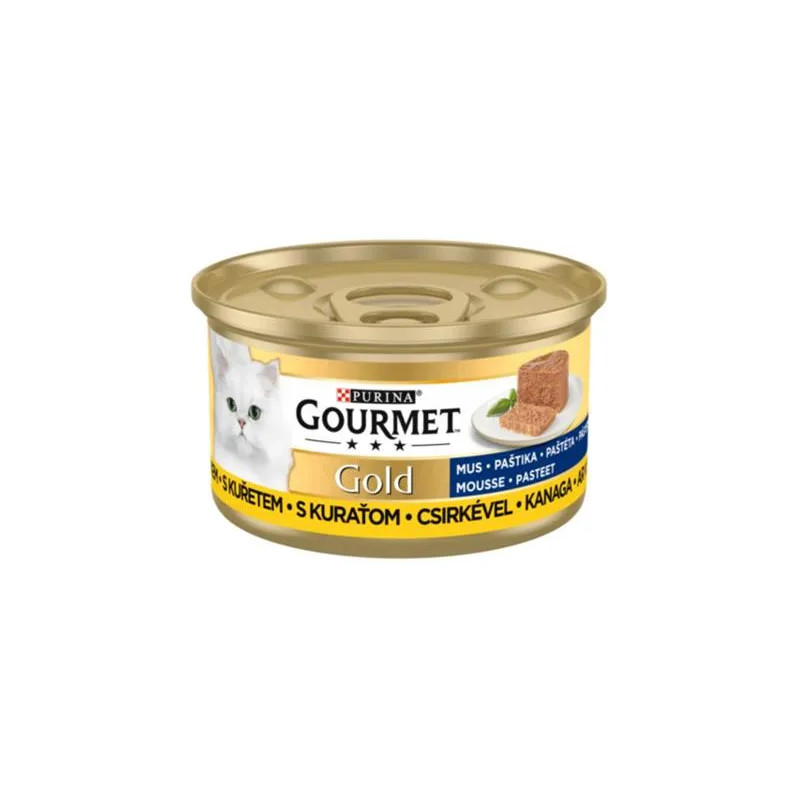 Nestlé GOURMET GOLD cat kura paštéta konz.12x85 g