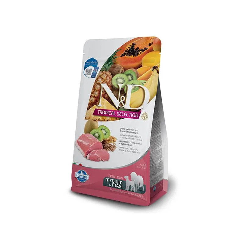 Farmina N&D dog TROPICAL SELECTION (AG) adult medium & maxi, pork 2 kg