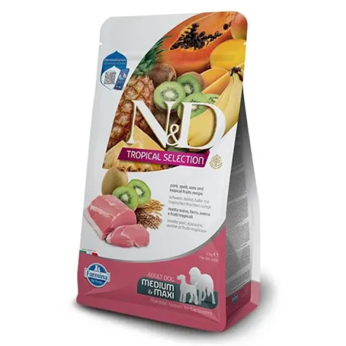 Farmina N&D dog TROPICAL SELECTION (AG) adult medium & maxi, pork 10 kg