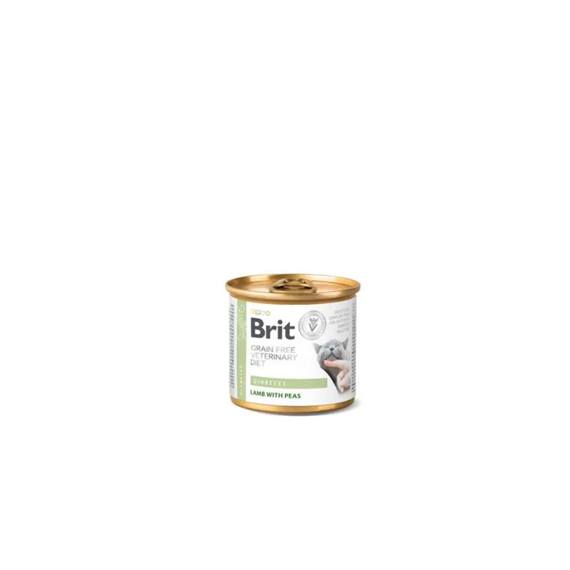 Brit Veterinary Diets GF cat Cans Diabetes 200 g konzerva