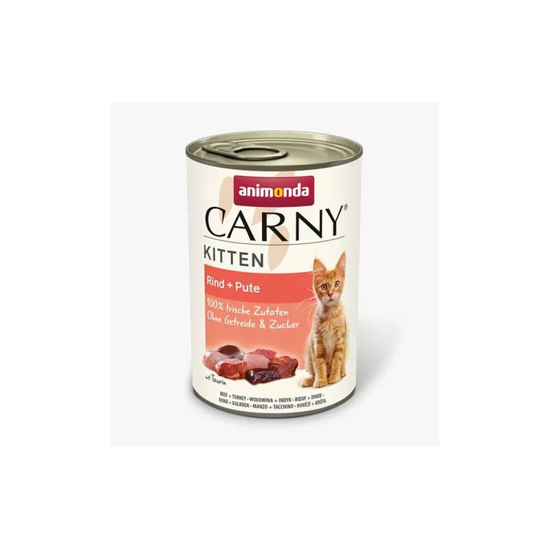 Animonda CARNY® cat Kitten hovädzie mäso a morka bal. 12 x 400 g konzerva