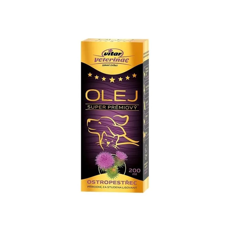 Olej ostropestrecový VITAR Veterinae 200 ml