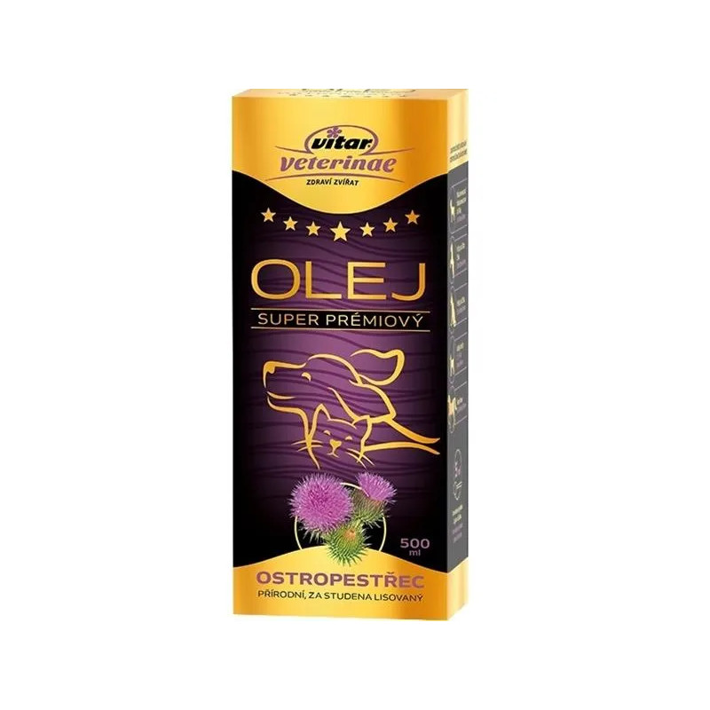 Olej ostropestrecový VITAR Veterinae 500 ml