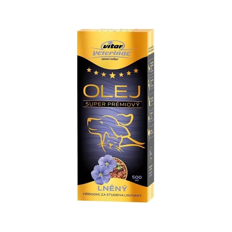 Olej ľanový VITAR Veterinae 500 ml