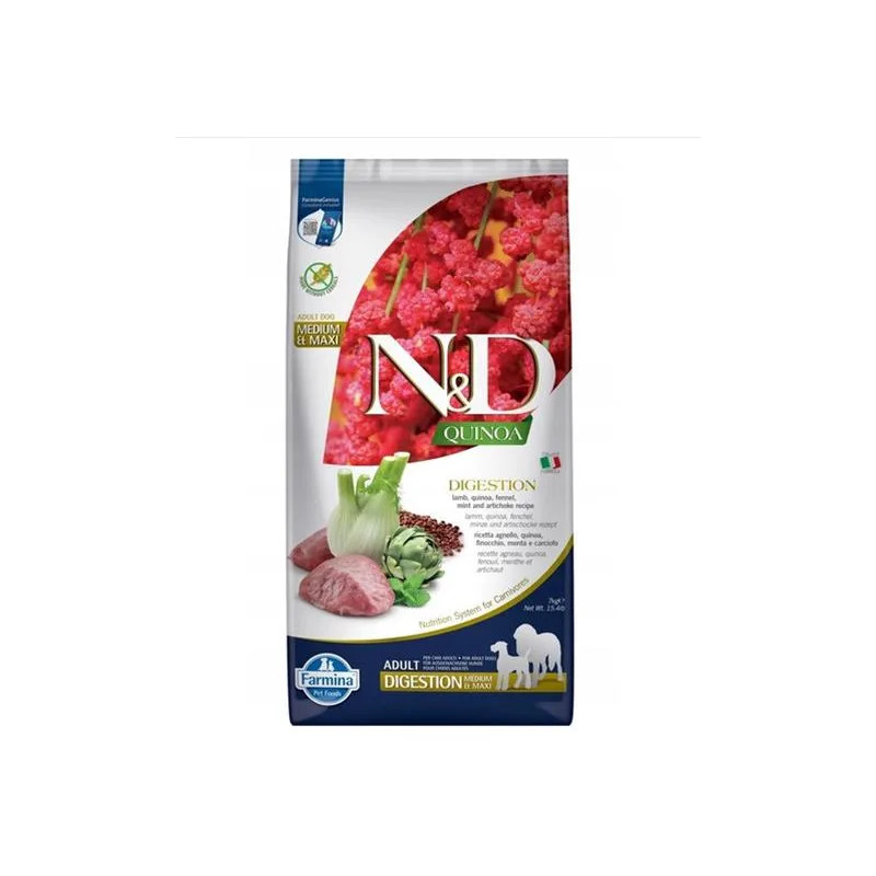Farmina N&D dog QUINOA (GF) adult medium&maxi, digestion, lamb and fennel 7 kg Farmina N&D dog QUINOA (GF) adult medium&maxi, digestion, lamb and fennel 7 kg