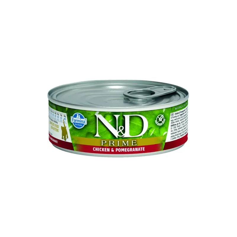 Farmina N&D cat PRIME chicken & pomegranate kitten konzerva 70 g