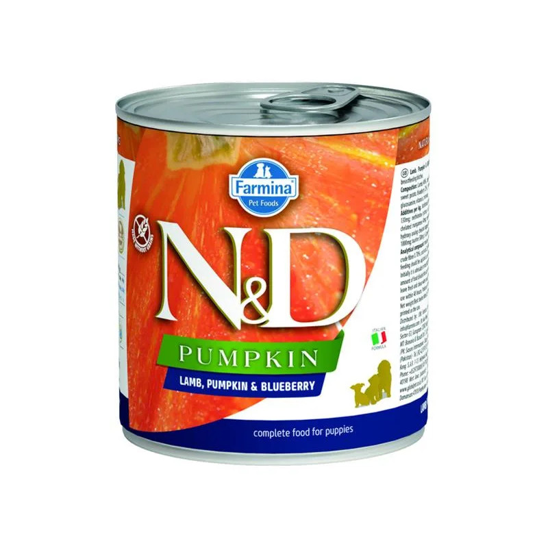 Farmina N&D dog PUMPKIN & lamb & blueberry Puppy konzerva 285 g