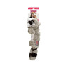 Hračka Kong Dog Scrunch Knots Mýval s pískadlom, polyester, sivý, M/L