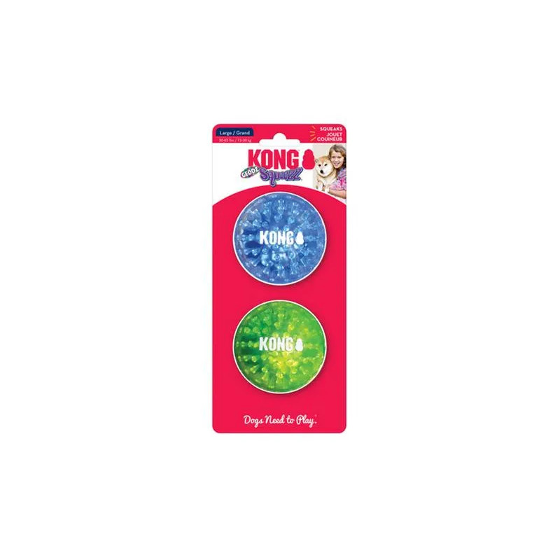 Hračka Kong Dog Squeezz Geodz 2 pcs Assorted Lopty, TPR, L