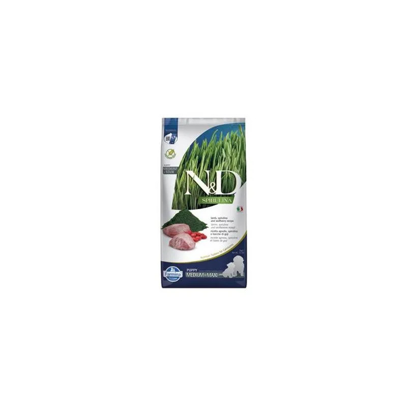 Farmina N&D dog SPIRULINA (GF) puppy medium & maxi, lamb 7 kg