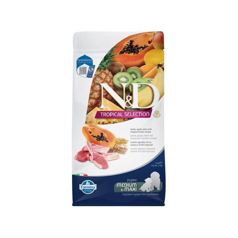 Farmina N&D dog TROPICAL SELECTION (AG) puppy medium & maxi, lamb 2 kg