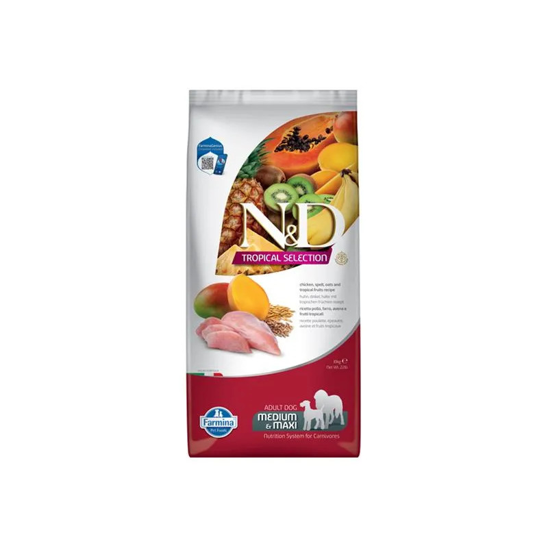 Farmina N&D dog TROPICAL SELECTION (AG) adult medium & maxi, chicken 10 kg Farmina N&D dog TROPICAL SELECTION (AG) adult medium & maxi, chicken 10 kg