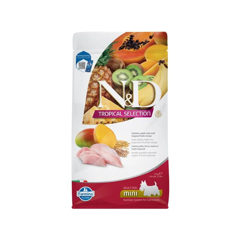 Farmina N&D dog TROPICAL SELECTION (AG) adult mini, chicken 1,5 kg