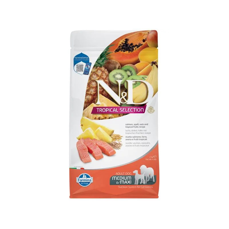 Farmina N&D dog TROPICAL SELECTION (AG) adult medium & maxi, salmon 2 kg Farmina N&D dog TROPICAL SELECTION (AG) adult medium & maxi, salmon 2 kg