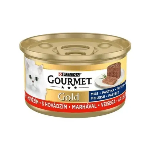 Nestlé GOURMET GOLD cat hovädzia paštéta konz.12x85 g