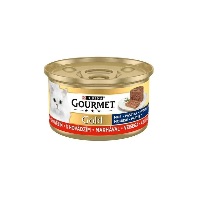 Nestlé GOURMET GOLD cat hovädzia paštéta konz.12x85 g