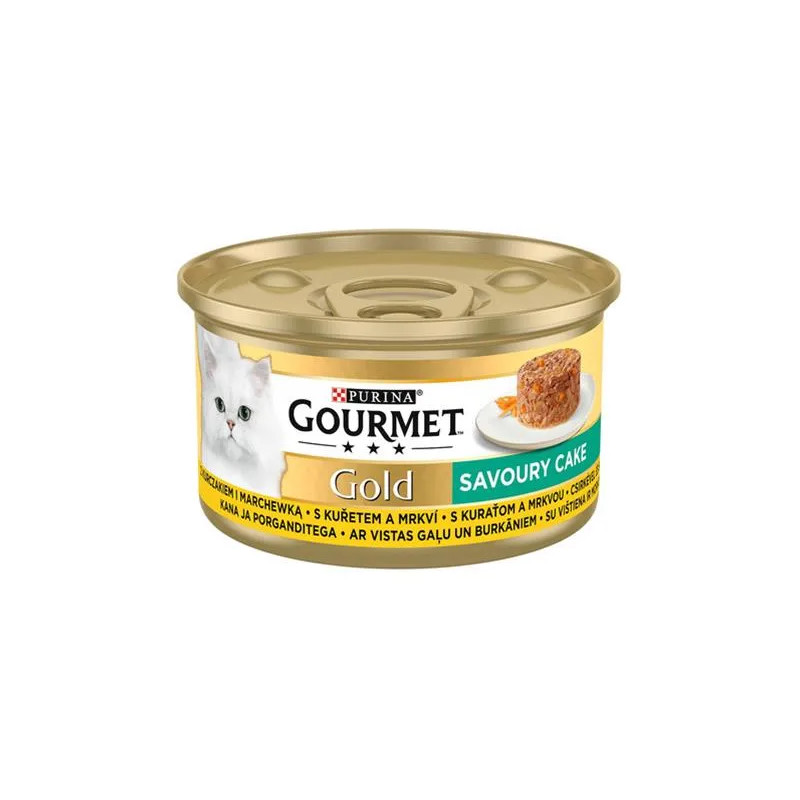 Nestlé GOURMET GOLD Savoury Cake s kuraťom a mrkvou konz.12x85 g