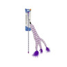 Hračka DUVO + tyč na hranie s premenlivými semišovými chvostíkmi a pierkami 44x8x3,5cm