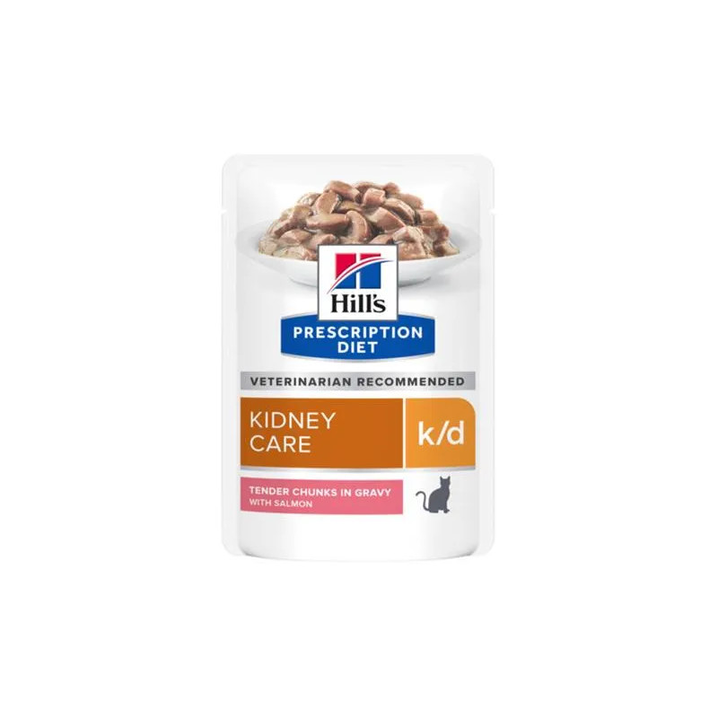 HILLS Diet Feline k/d KAPSIČKA Salmon NEW 12x85 g