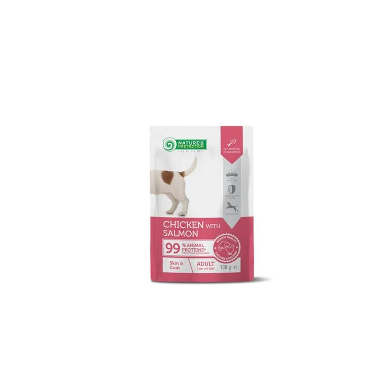 Natures P KAPSIČKY dog adult skin & coat chicken & salmon 22x100 g Natures P KAPSIČKY dog adult skin & coat chicken & salmon 22x100 g