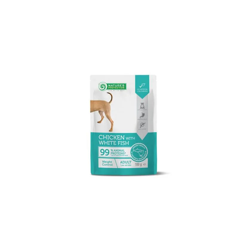 Natures P KAPSIČKY dog adult weight control chicken & white fish 22x100 g