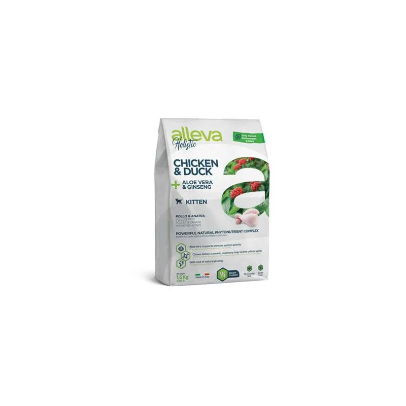 Alleva HOLISTIC cat kitten chicken & duck & aloe vera & gingseng 5 kg