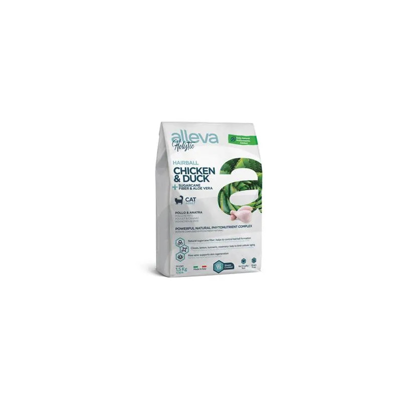 Alleva HOLISTIC cat hairball chicken & duck & sugarcane fiber & aloe vera 5 kg Alleva HOLISTIC cat hairball chicken & duck & sugarcane fiber & aloe vera 5 kg