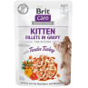 Brit Care cat Kapsička Kitten Fillets in Gravy with Tender Turkey 24 x 85 g