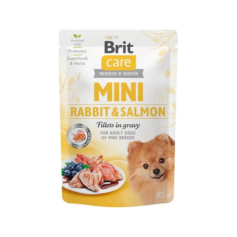 Brit Care dog Kapsička MINI Rabbit & Salmon fillets in gravy 24 x 85 g