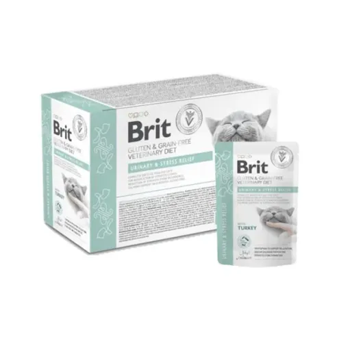 Brit VD Gluten & Grain-Free Cat Pouch Fillets in Gravy Urinary & Stress Relief   12 x 85 g