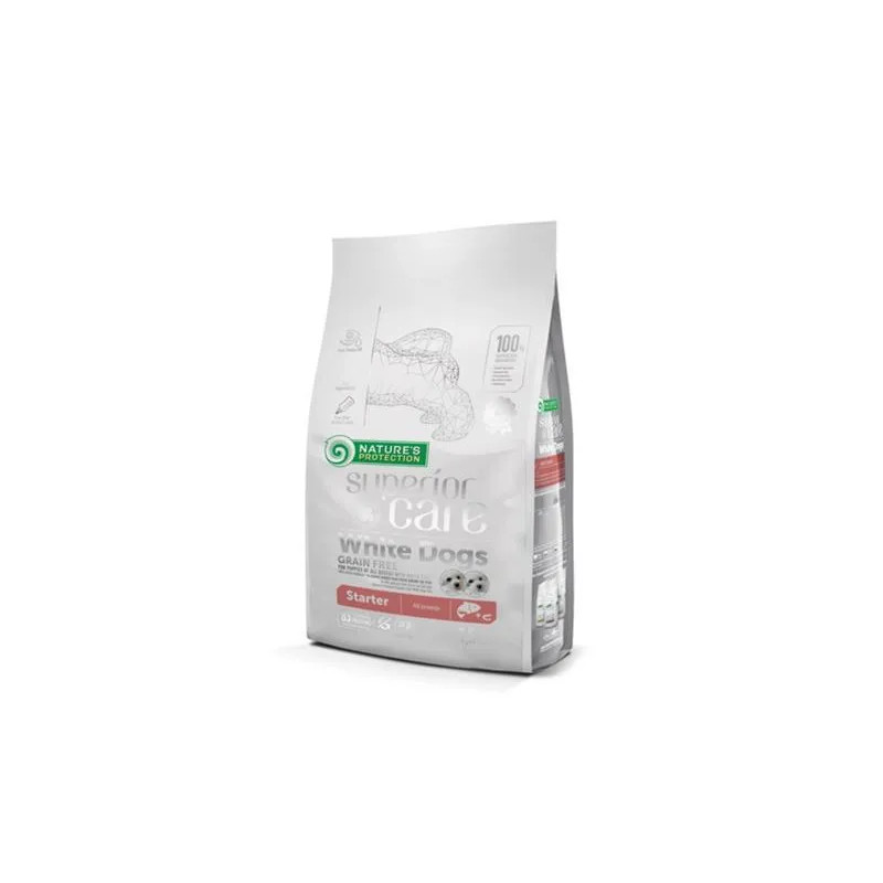 Natures P Superior care white dog puppies starter all breeds salmon 1,5 kg
