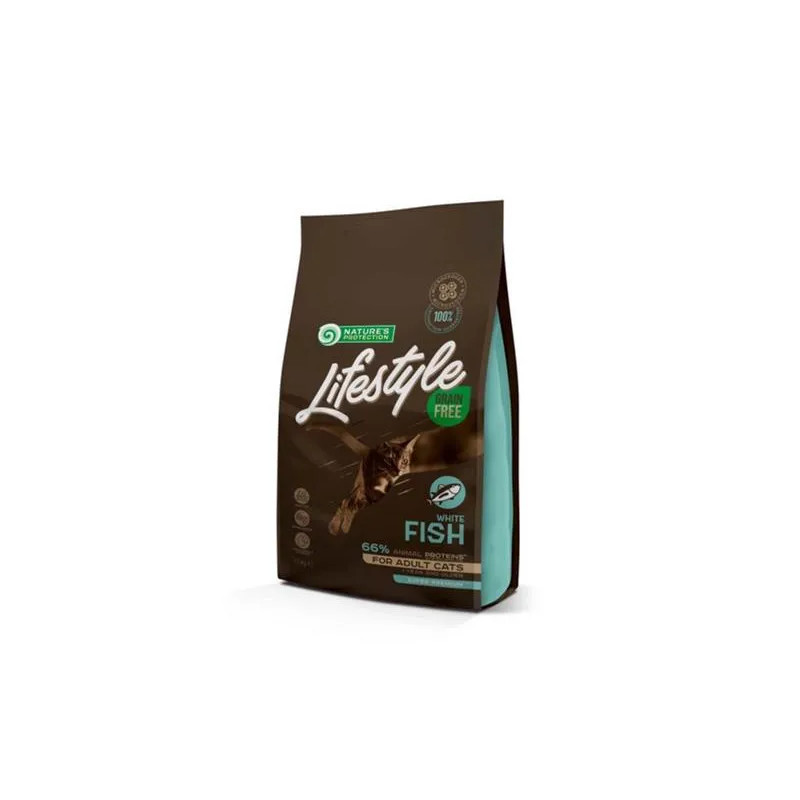 Natures P Lifestyle care cat adult white fish 1,5 kg