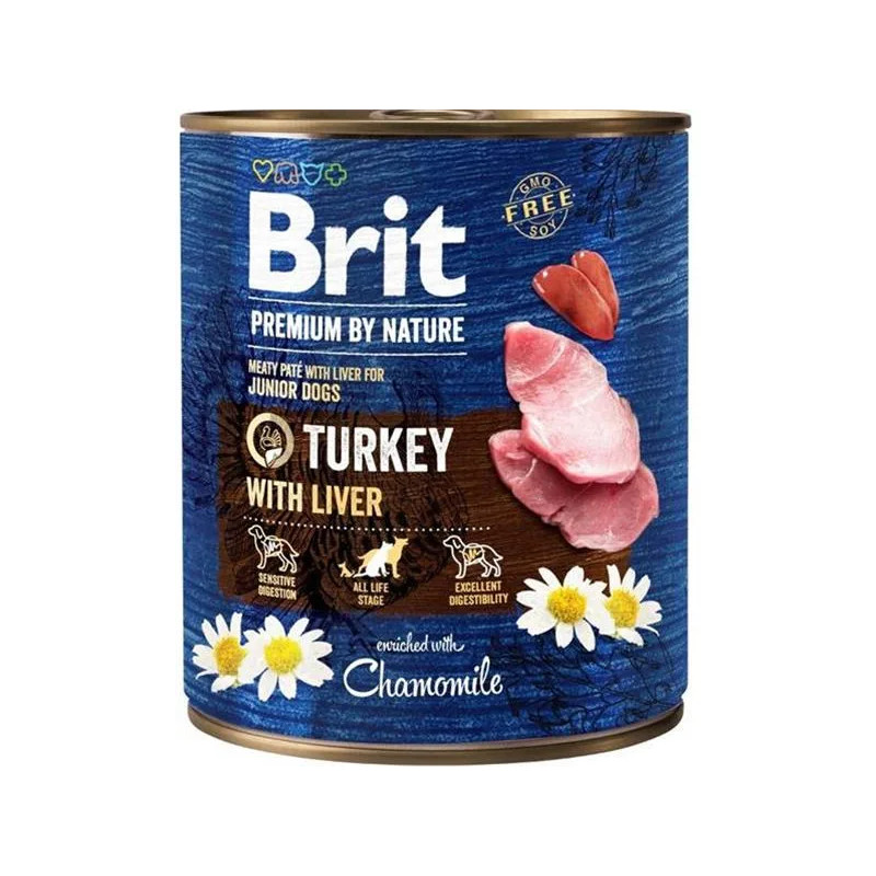 Brit Premium by Nature dog Turkey with Liver 6 x 800 g konzerva
