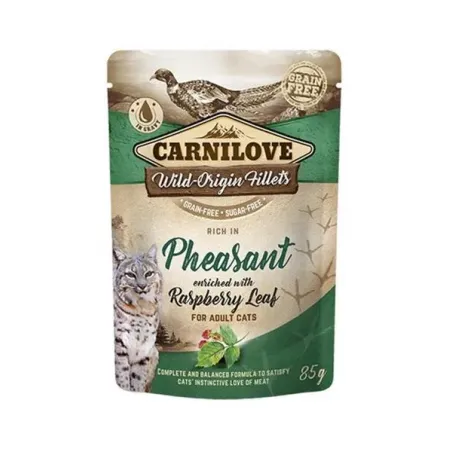 Carnilove cat Kapsička Rich in Pheasant Enriched with Raspberry Leaves 24 x 85 g