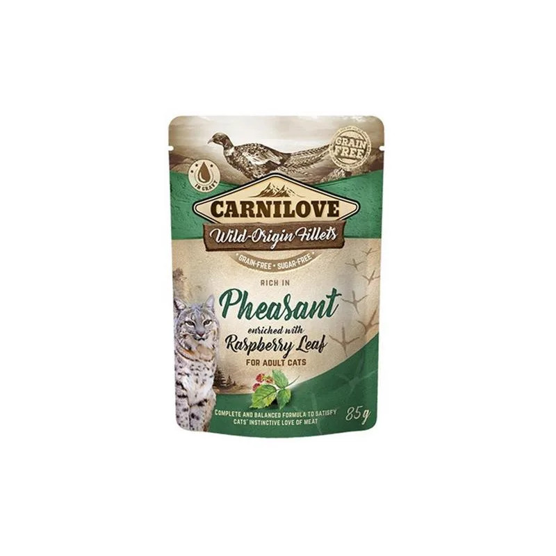 Carnilove cat Kapsička Rich in Pheasant Enriched with Raspberry Leaves 24 x 85 g