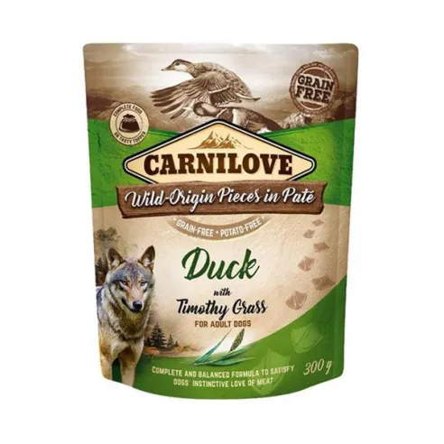 Carnilove dog Kapsička Paté  Duck with Timothy Grass 12 x 300 g