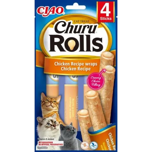 Pamlsok Inaba Churu Rolls cat Kura 4 tuby 40 g