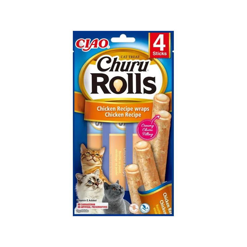 Pamlsok Inaba Churu Rolls cat Kura 4 tuby 40 g