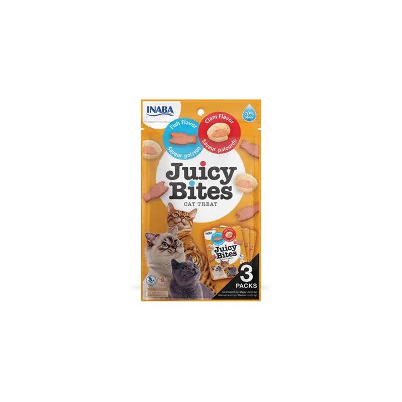 Pamlsok Inaba Juicy Bites cat Ryba & Mušľa 3 x 11,30 g Pamlsok Inaba Juicy Bites cat Ryba & Mušľa 3 x 11,30 g