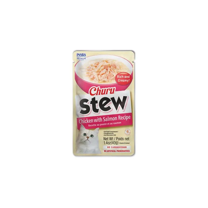 Inaba CIAO Stew Cat Kapsička Kura s lososom 12 x 40 g