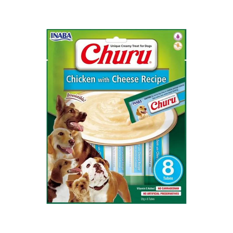Pamlsok Inaba Churu Pyré dog Kura so syrom 8 túb 160 g
