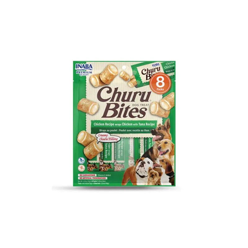 Pamlsok Inaba Churu Bites dog Kura s tuniakom 8 túb 96 g