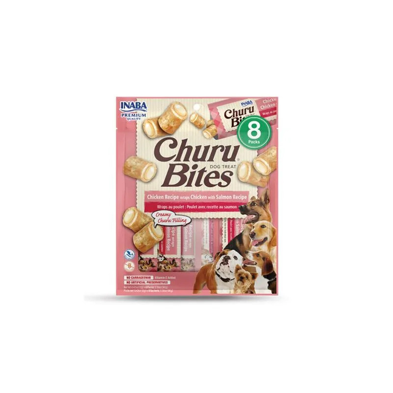 Pamlsok Inaba Churu Bites dog Kura s lososom 8 túb 96 g