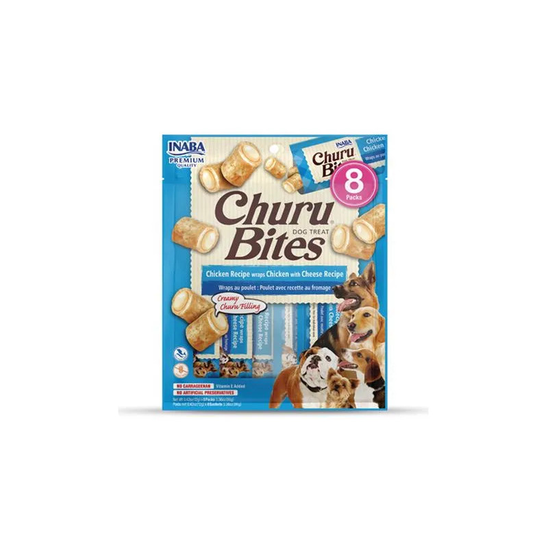 Pamlsok Inaba Churu Bites dog Kura so syrom 8 túb 96 g