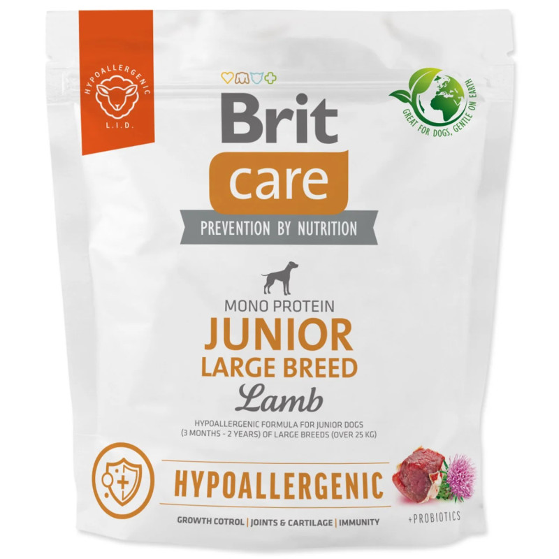 Krmivo Brit Care Dog Hypoallergenic Junior Large Breed Lamb 1kg Krmivo Brit Care Dog Hypoallergenic Junior Large Breed Lamb 1kg