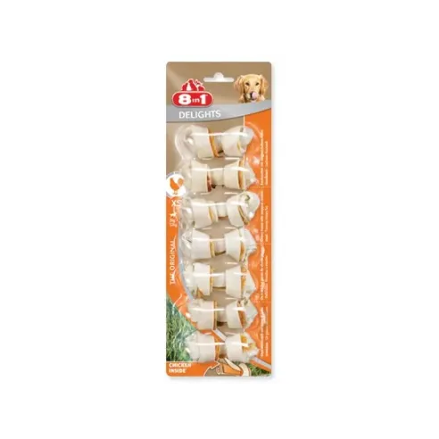 8in1 Delights kost s kožou 7 ks 84 g