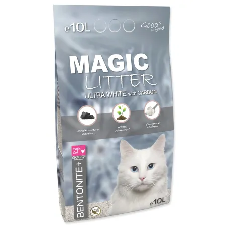 Podstielka Magic Litter Bentonite Ultra White with Carbon 10L/9kg