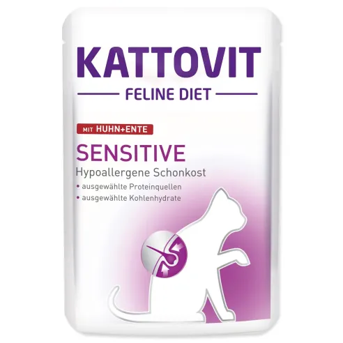 Kapsička Kattovit sensitive kačka 85g