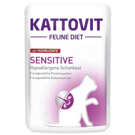 Kapsička Kattovit sensitive kačka 85g