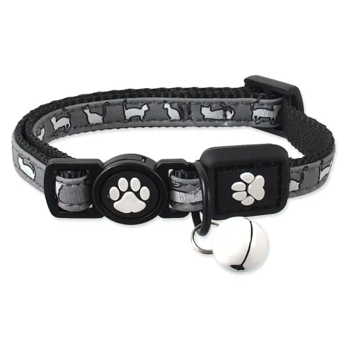 Obojok Active Cat Reflective XS čierny 1x19-31cm